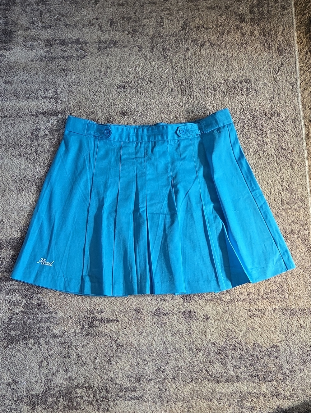 Vintage Head Blue Zip-Up Pleated Tennis Skirt Women's Size 12